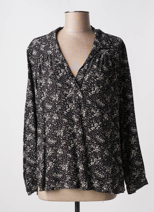Blouse imprimé fleurs manches longues noir GERARD DAREL femme