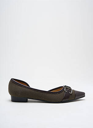 Ballerines matière lisse talon plat jusqu'à 3cm marron ANAIS femme