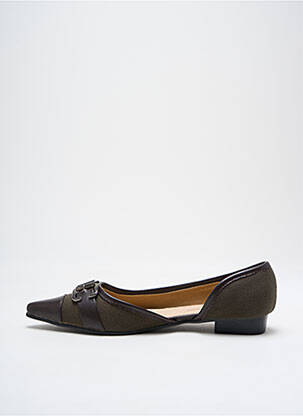 Ballerines matière lisse talon plat jusqu'à 3cm marron ANAIS femme