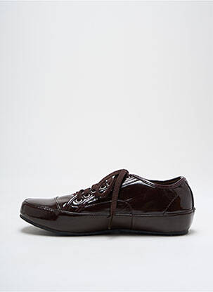 Chaussures de confort fermeture lacets talon plat jusqu'à 3cm marron ANAIS femme