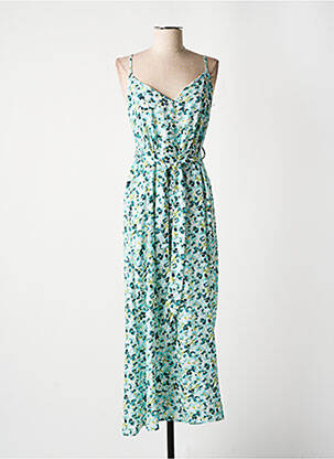 Robe longue manches bretelles ajustables fines bretelles bleu TIFFOSI femme