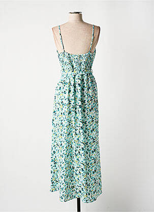 Robe longue manches bretelles ajustables fines bretelles bleu TIFFOSI femme