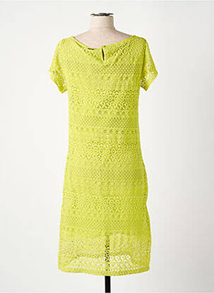 Robe mi-longue manches courtes manches courtes vert AGATHE & LOUISE femme