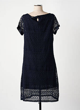 Robe mi-longue manches courtes manches courtes bleu AGATHE & LOUISE femme