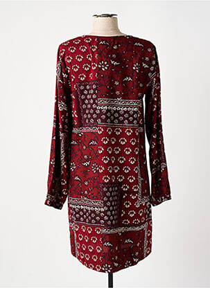 Robe courte imprimé fleurs manches longues orange AGATHE & LOUISE femme