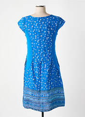 Robe mi-longue bleu COULEURS DU TEMPS pour femme seconde vue