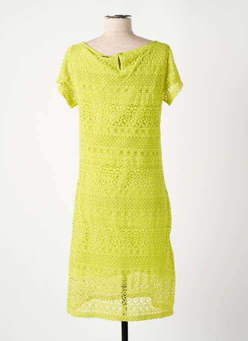 Robe mi-longue manches courtes manches courtes vert AGATHE & LOUISE femme