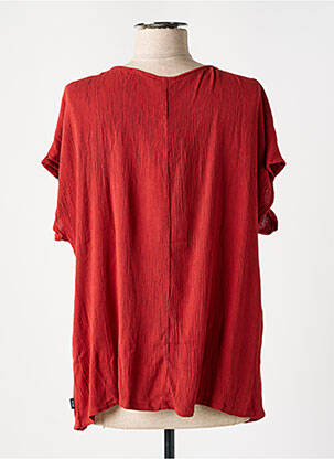 Blouse col rond manches courtes orange ELLE EST OU LA MER femme
