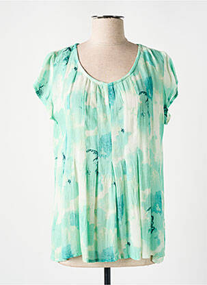 Blouse manches courtes manches courtes vert AGATHE & LOUISE femme