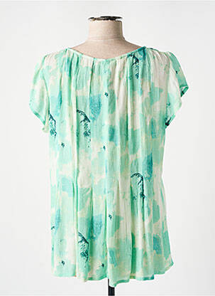Blouse imprimé fantaisie manches courtes vert AGATHE & LOUISE femme