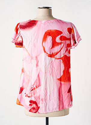 Chemisier manches courtes manches courtes rose AGATHE & LOUISE femme