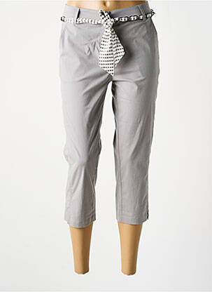 Pantacourt tissage popeline taille normale gris FRED SABATIER femme