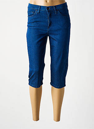 Corsaire tissage denim taille haute bleu LCDN femme