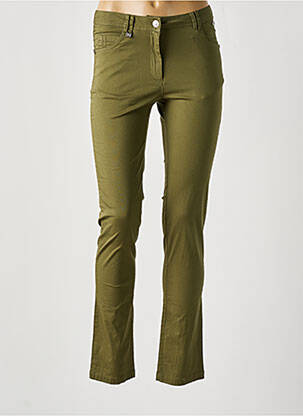 Pantalon slim taille élastique taille normale vert AGATHE & LOUISE femme