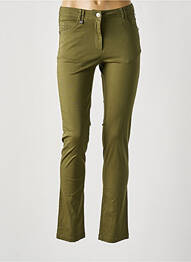 Pantalon slim taille élastique taille normale vert AGATHE & LOUISE femme