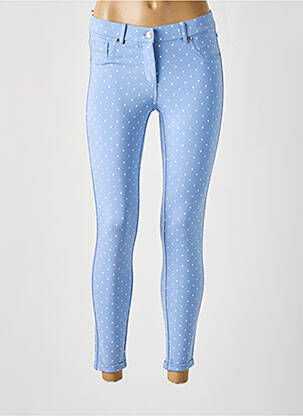 Pantalon 7/8 stretch taille normale bleu LCDN femme