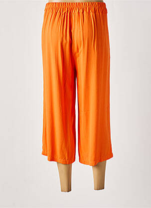 Pantacourt taille haute taille haute orange COULEURS DU TEMPS femme
