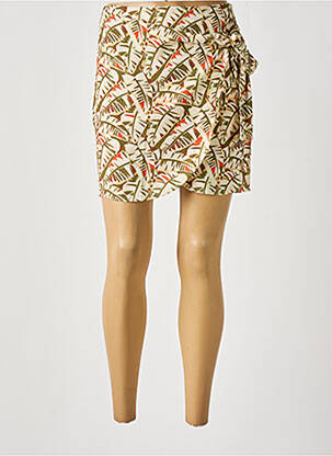 Jupe courte taille haute beige TIFFOSI femme