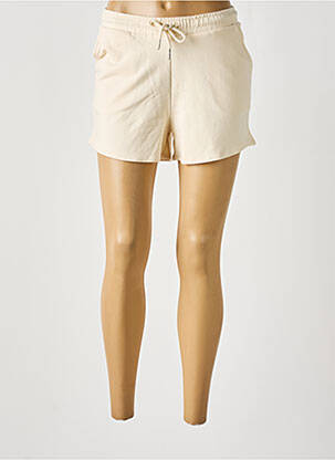 Short taille élastique taille haute beige TIFFOSI femme