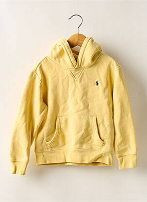 Sweat-shirt à capuche poches manches longues jaune RALPH LAUREN garçon