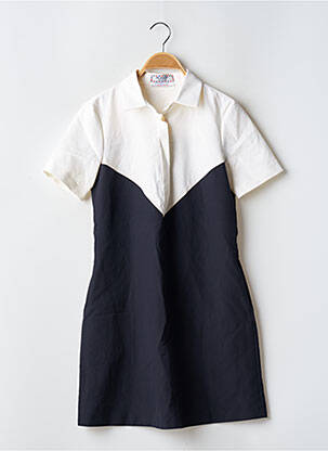 Robe courte manches courtes manches courtes bleu EL GANSO femme