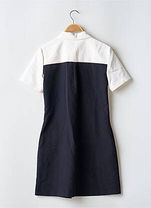 Robe courte manches courtes manches courtes bleu EL GANSO femme