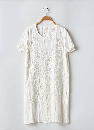 Robe courte manches courtes manches courtes blanc SUD EXPRESS femme