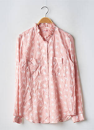Chemisier imprimé fantaisie manches longues rose BENSIMON femme