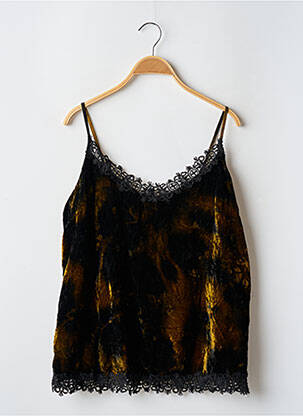 Top manches bretelles ajustables fines bretelles noir IMPREVU femme