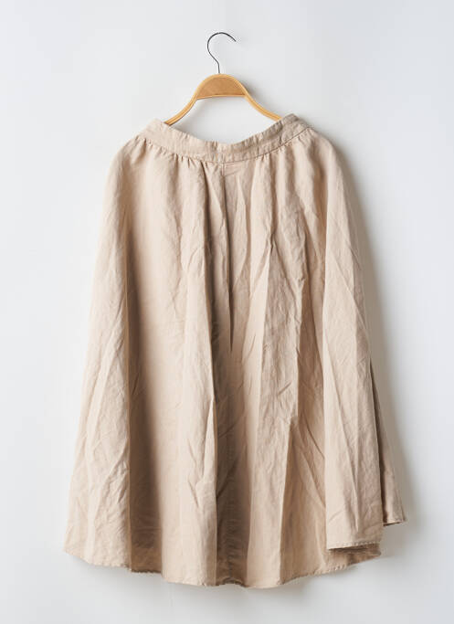 Jupe mi-longue beige ZARA pour femme