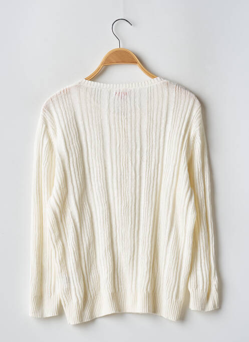 Pull col rond manches longues beige BENSIMON femme