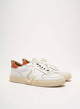 Baskets matière lisse talon plat jusqu'à 3cm blanc BELLEDONNE femme