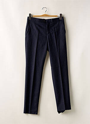 Pantalon slim tissage chiné taille normale bleu CHARACTERS homme