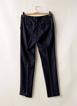 Pantalon slim tissage chiné taille normale bleu CHARACTERS homme