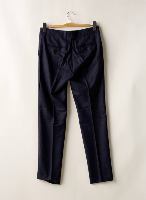 Pantalon slim tissage chiné taille normale bleu CHARACTERS homme