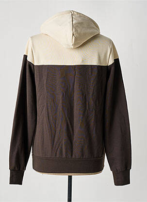 Sweat-shirt à capuche col v manches longues marron KINGSLAND femme