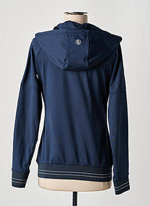 Sweat-shirt à capuche sérigraphie manches longues bleu BR femme