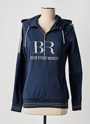 Sweat-shirt à capuche bleu BR pour femme seconde vue