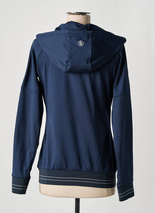 Sweat-shirt à capuche sérigraphie manches longues bleu BR femme