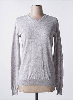 Pull tissage chiné manches longues gris KINGSLAND femme