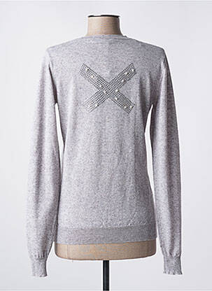 Pull tissage chiné manches longues gris KINGSLAND femme