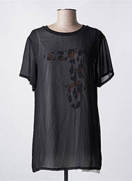 Top coupe fluide manches courtes noir TRUSSARDI JEANS femme