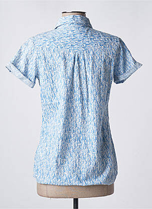 Chemisier coupe cintrée manches courtes bleu WRANGLER femme