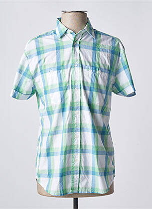 Chemise manches courtes coupe cintrée vert WRANGLER homme