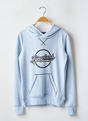 Sweat-shirt à capuche stretch manches longues bleu KINGSLAND femme