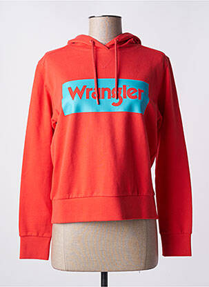 Sweat-shirt à capuche rouge WRANGLER pour femme