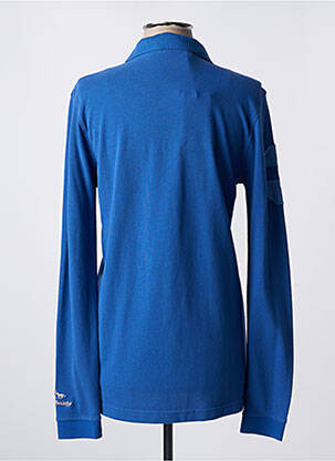 Polo manches longues manches longues bleu HV SOCIETY homme