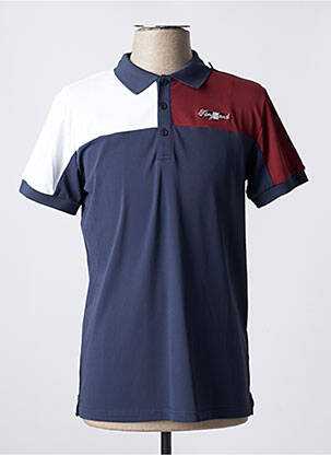 Polo coupe droite manches courtes bleu KINGSLAND homme