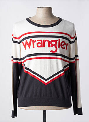 Pull col rond manches longues beige WRANGLER homme