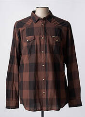 Chemise manches longues marron WRANGLER pour homme seconde vue